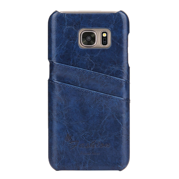For Galaxy S7 Edge/ G935 Oil Wax Texture Leather Back Cover Case with Card Slots
