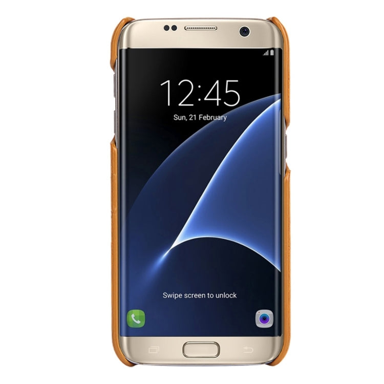 For Galaxy S7 Edge/ G935 Oil Wax Texture Leather Back Cover Case with Card Slots