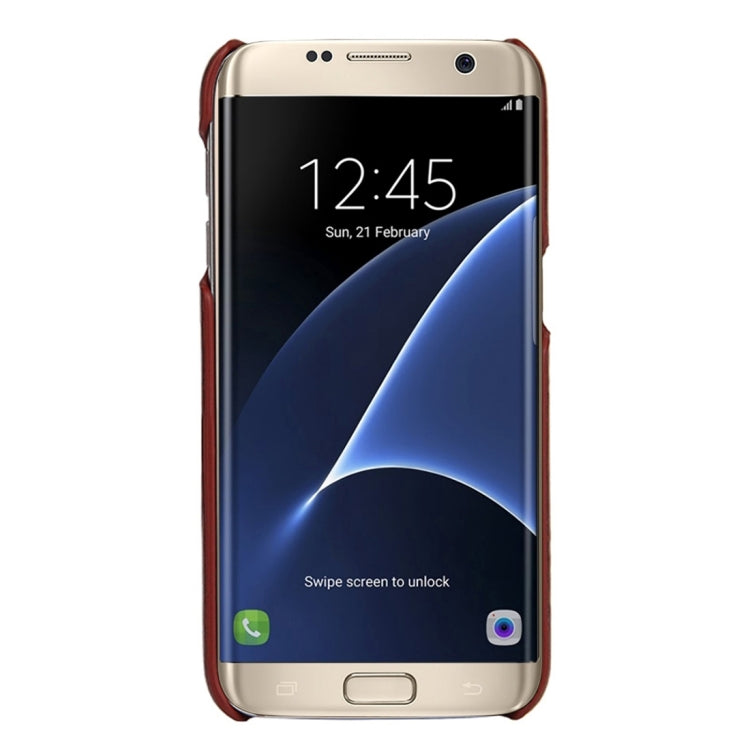 For Galaxy S7 Edge/ G935 Oil Wax Texture Leather Back Cover Case with Card Slots