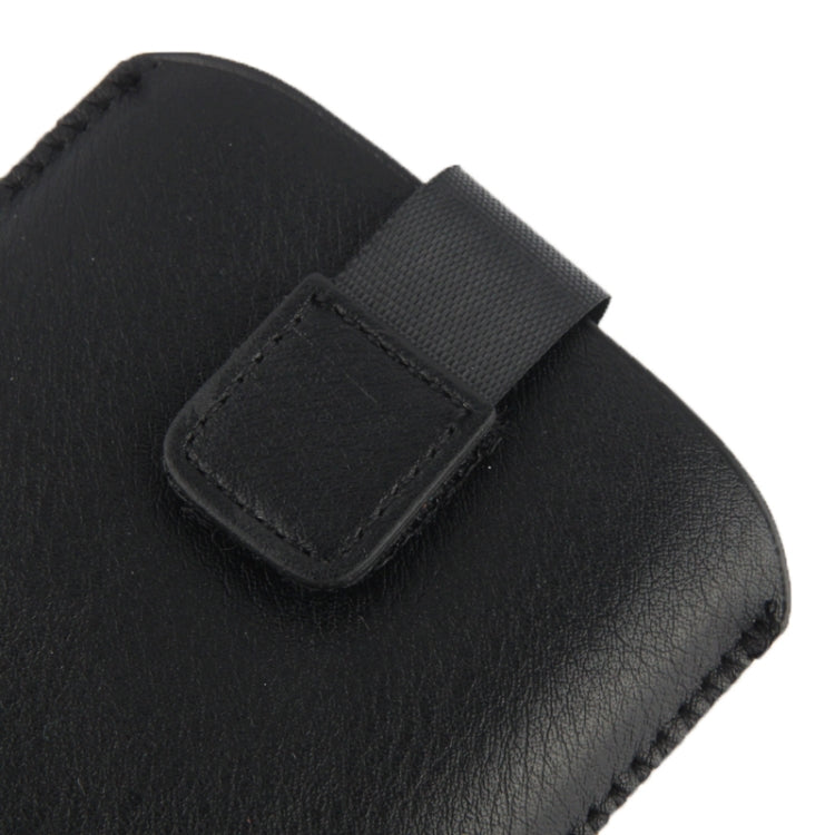 Leather Case Pocket Pouch Sleeve Bag with Pull Up Tab for Galaxy S IV / i9500 / i9300 / i9295 (Black)