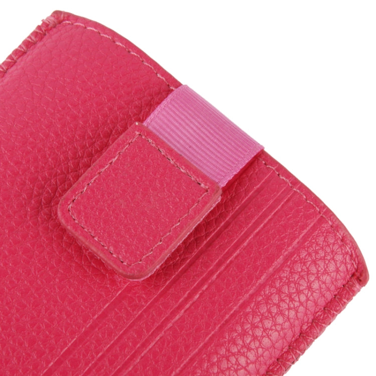 Universal Litchi Texture Leather Case Pocket Sleeve Bag with Pull Up Tab for Samsung S IV / i9500 / i9300 / i9250 / i8750 / iPhone 5 / HTC One / ASUS PadFone2 / HTC G23 / Sony LT29i / Sony L36h / LG E960 / Sony M35h / LG P880 / LG E975 / Nokia Lumia 920