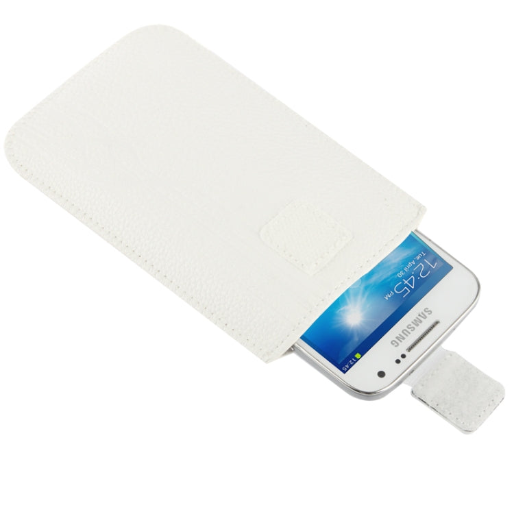 Universal Litchi Texture Leather Case Pocket Sleeve Bag with Pull Up Tab for Samsung S IV / i9500 / i9300 / i9250 / i8750 / iPhone 5 / HTC One / ASUS PadFone2 / HTC G23 / Sony LT29i / Sony L36h / LG E960 / Sony M35h / LG P880 / LG E975 / Nokia Lumia 920