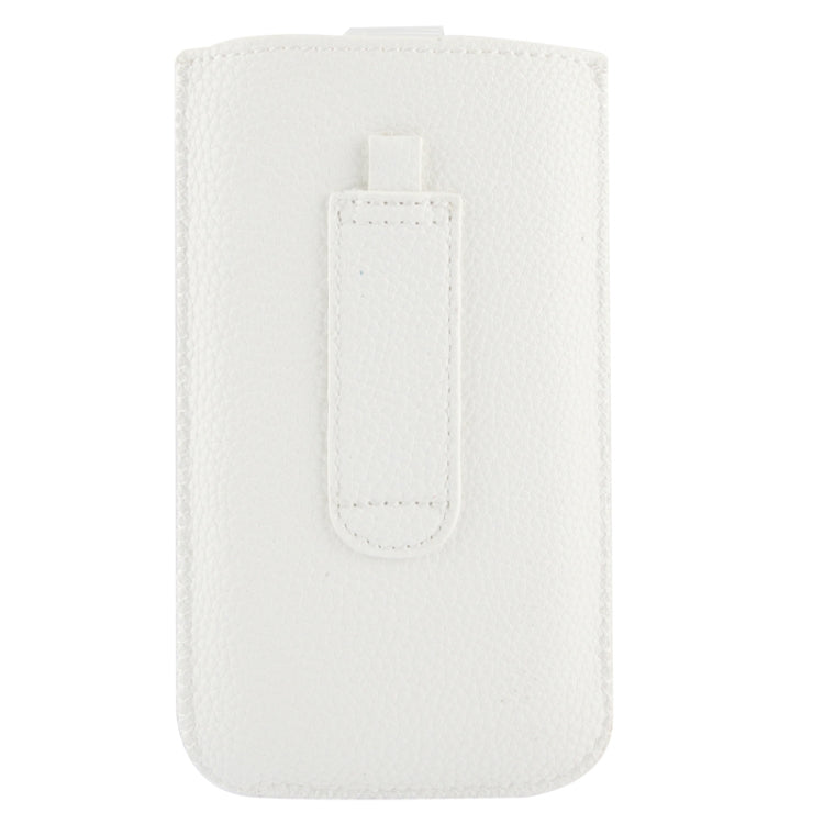 Universal Litchi Texture Leather Case Pocket Sleeve Bag with Pull Up Tab for Samsung S IV / i9500 / i9300 / i9250 / i8750 / iPhone 5 / HTC One / ASUS PadFone2 / HTC G23 / Sony LT29i / Sony L36h / LG E960 / Sony M35h / LG P880 / LG E975 / Nokia Lumia 920