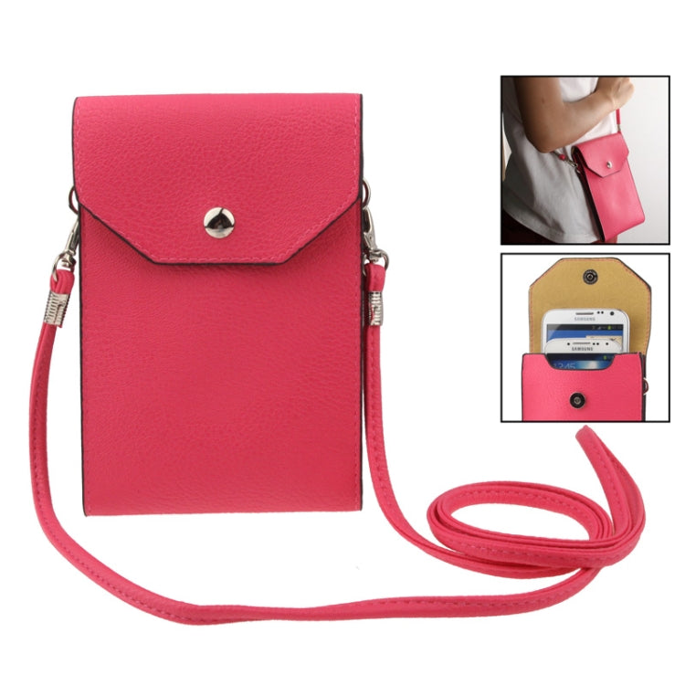 Universal Litchi Texture Leather Case Pocket Sleeve Bag with Lanyard for iPhone 6 Plus, iPhone 6S Plus, Galaxy S7 / S7 Edge / S6 edge Plus / A8 / Note 5 / Note 4 / S IV, HTC, ASUS, Sony, LG, Nokia