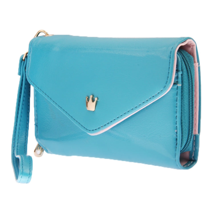 Women 3-Fold Zipper Magnet Wallet Leather Case for Below 4.8 inch Smartphones, Size: 14.5cm x 8.5cm x 2.5cm