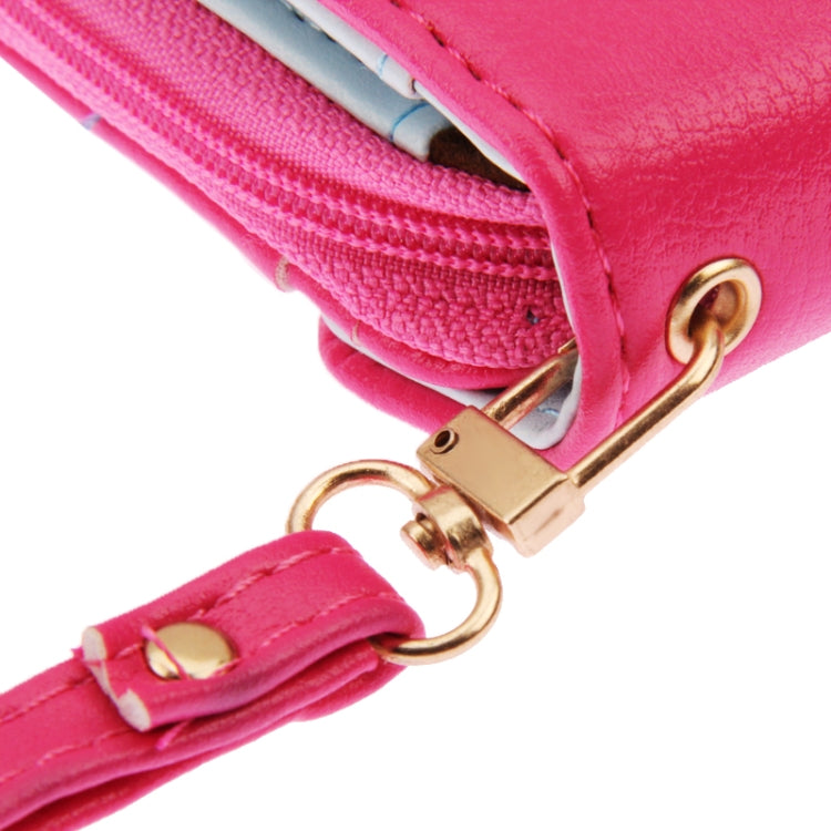 Women 3-Fold Zipper Magnet Wallet Leather Case for Below 4.8 inch Smartphones, Size: 14.5cm x 8.5cm x 2.5cm