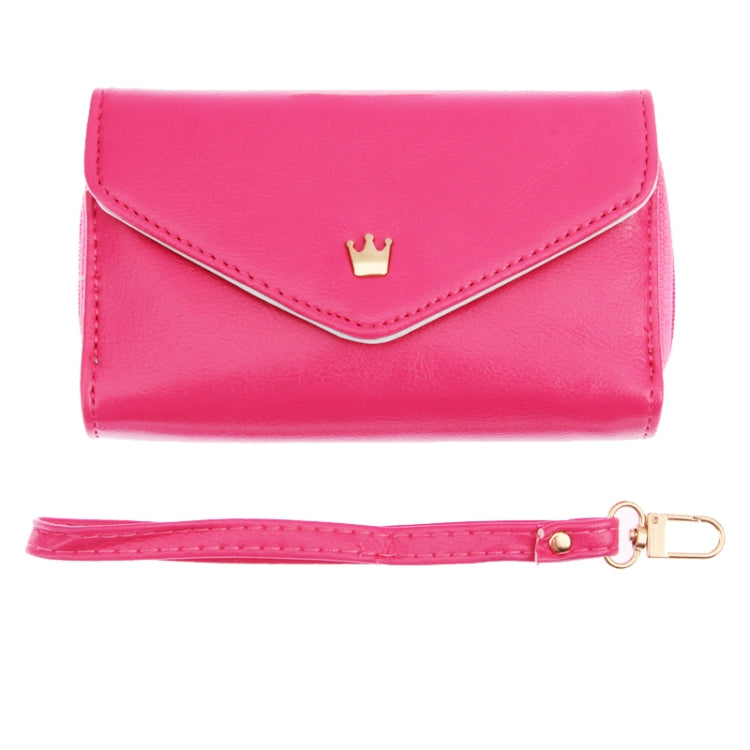 Women 3-Fold Zipper Magnet Wallet Leather Case for Below 4.8 inch Smartphones, Size: 14.5cm x 8.5cm x 2.5cm