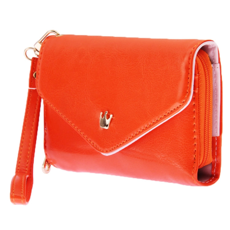 Women 3-Fold Zipper Magnet Wallet Leather Case for Below 4.8 inch Smartphones, Size: 14.5cm x 8.5cm x 2.5cm