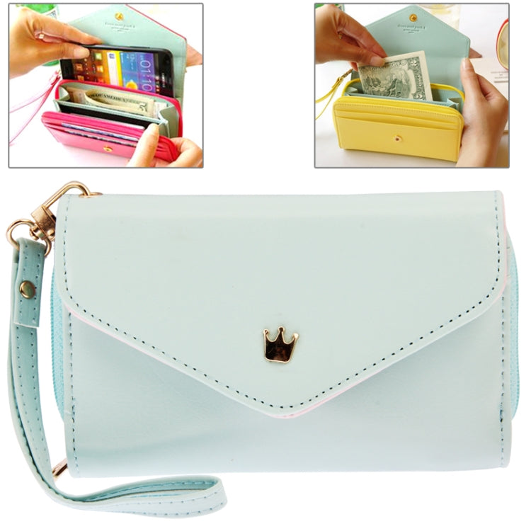 Women 3-Fold Zipper Magnet Wallet Leather Case for Below 4.8 inch Smartphones, Size: 14.5cm x 8.5cm x 2.5cm