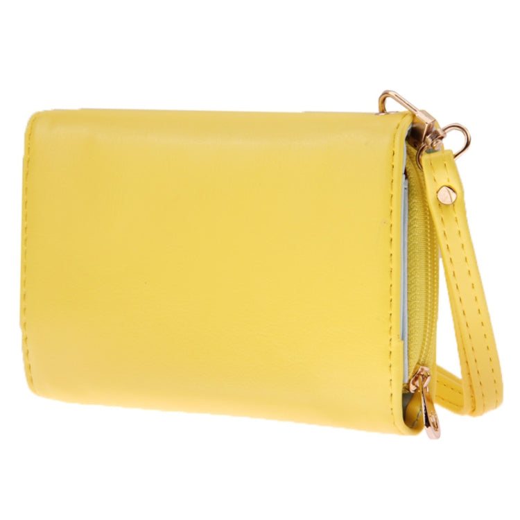 Women 3-Fold Zipper Magnet Wallet Leather Case for Below 4.8 inch Smartphones, Size: 14.5cm x 8.5cm x 2.5cm