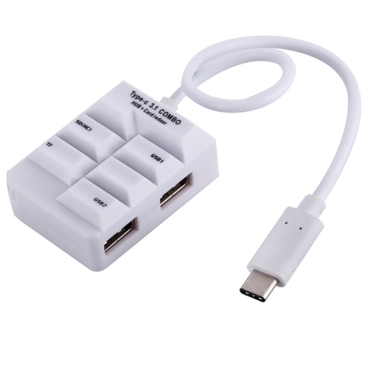 T-633 USB-C 3.1 / Type-C 2 Ports USB HUB SD(HC) / TF Card Reader