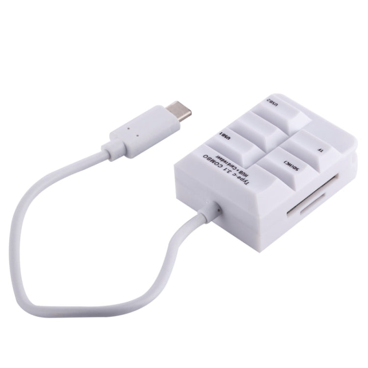 T-633 USB-C 3.1 / Type-C 2 Ports USB HUB SD(HC) / TF Card Reader