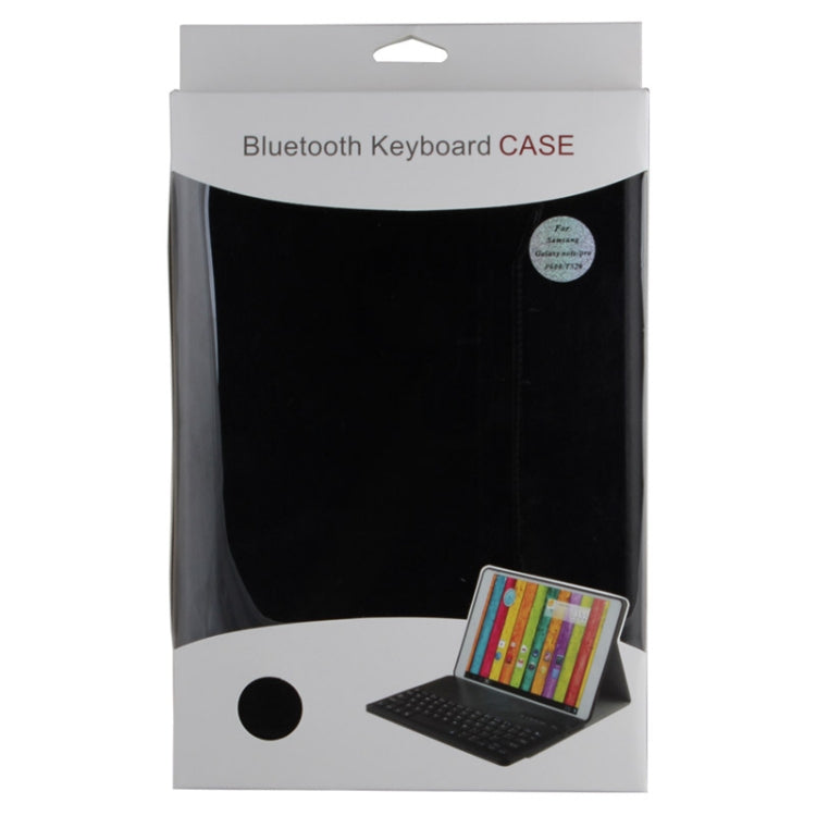 Bluetooth 3.0 ABS Hard Key Keyboard and Crazy Horse Texture Leather Tablet Case with Holder for Galaxy Note 10.1 2014 Editon P600 / Tab Pro T520(Black)