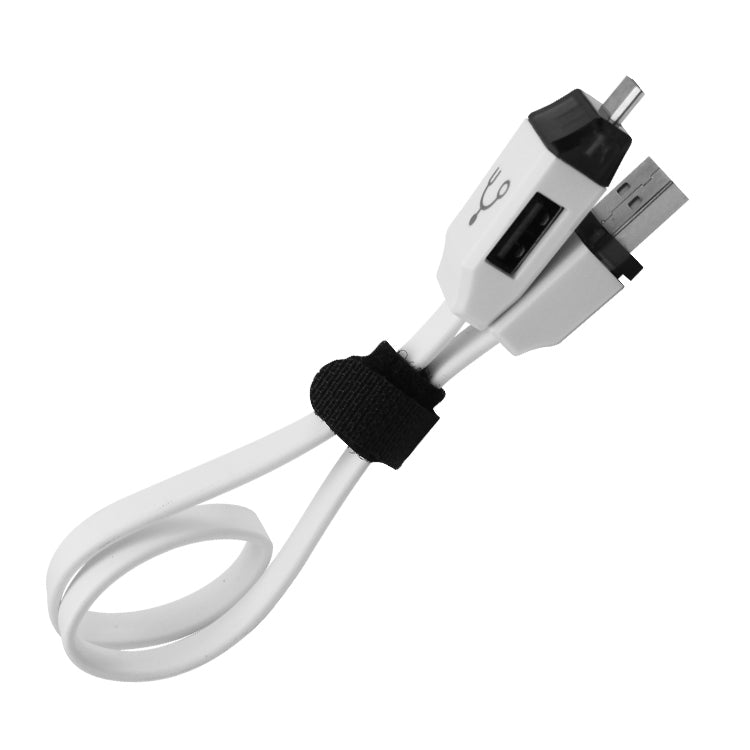 OTG-Y-01 USB 2.0 Male to Micro USB Male + USB Female OTG Charging Data Cable for Android Phones / Tablets with OTG Function, Length: 30cm(White)