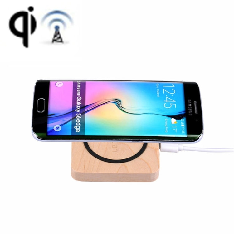 Itian Qi Wooden Square Wireless Charger Transmitter Charging Pad for iPhone 8 / 8 Plus / X & Galaxy S6 / S6 edge , Nokia 930 / 830 / 735 / 920 / 928 / 1520 , HTC Droid DNA / 8X , LG Nexus4 / Nexus5 / Nexus6 / Nexus7 / G4 / G3 / G2 / G Pro , SONY Z3V