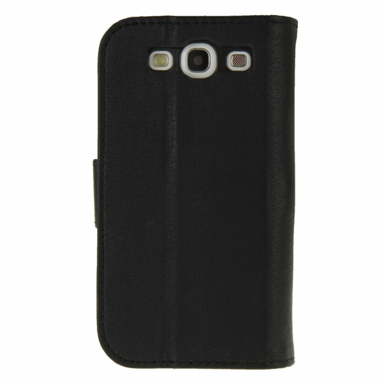 Bluetooth 3.0 Removable Keyboard Leather Tablet Case with Holder for Galaxy S III / i9300(Black)