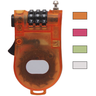 3-Digit Safe Combination Padlock Lock Resettable Code with 1.2m Length Long Silver Cable (Random Color Delivery)