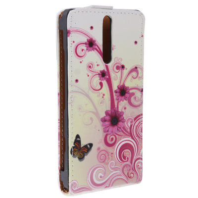 Vertical Style Flower Pattern Leather Case for Sony Xperia S LT26i