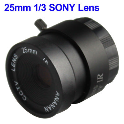 25mm 1/3 SONY Camera Lens for CCD Cameras(Black)