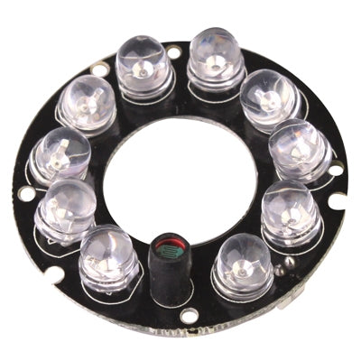 10 LED 8mm Infrared Lamp Board for CCD Camera, IR Distance: 20m