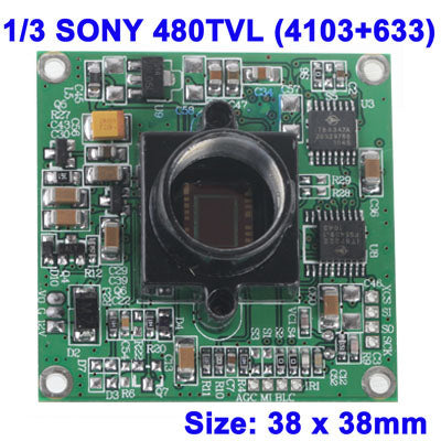 1/3 SONY 480TVL (4103+633) Color CCD Board Camera, High Definition, Size: 38 x 38mm