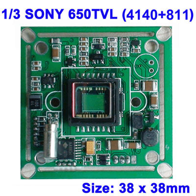 1/3 SONY 650TVL (4140+811) Color CCD Board Camera, Low Lux, Size: 38 x 38mm