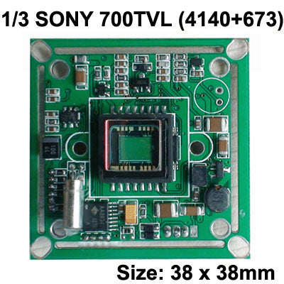 1/3 SONY 700TVL (4140 + 673) Color CCD Board Camera, Low Lux, Size: 38 x 38mm