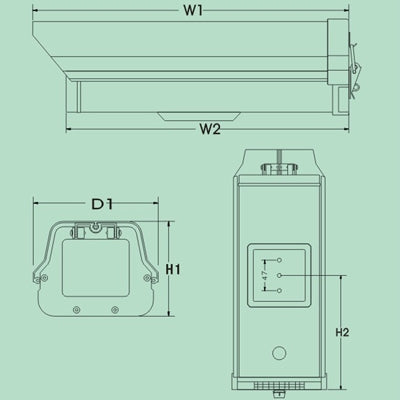 Outdoor Waterproof CCD Camera Housing for 10 inch Camera, Inner Size: 370 x 141 x 105mm (JY-1010)