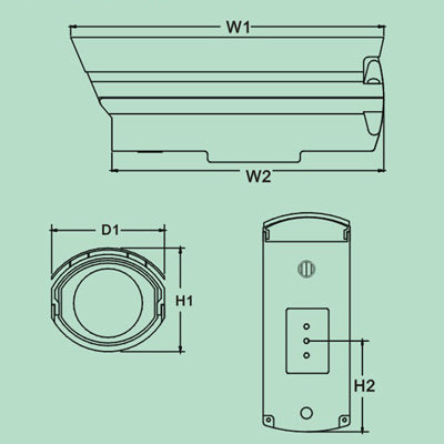 Outdoor Waterproof CCD Camera Housing, Inner Size: 311 x 123 x 115mm (JY-1066)