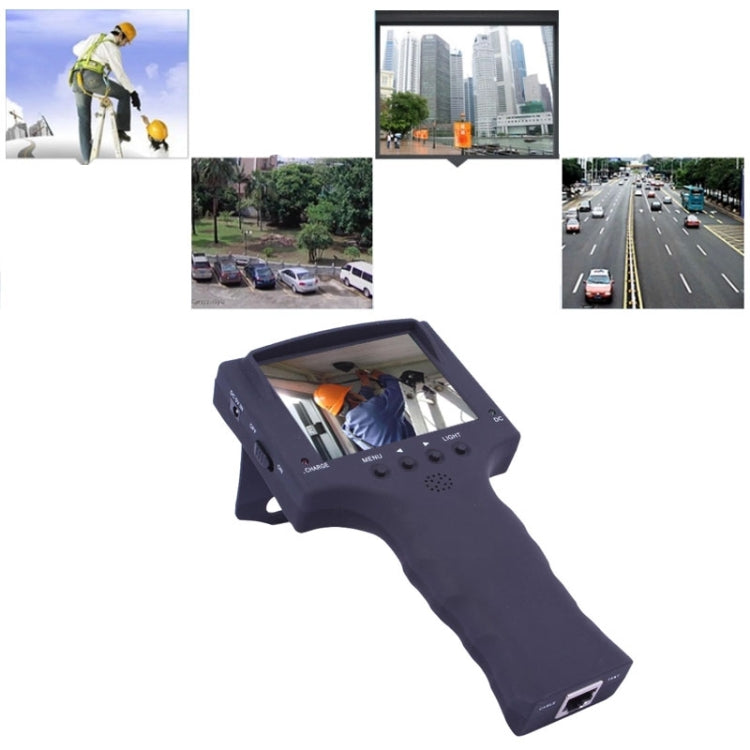 3.5 inch LCD Monitor CCTV Camera Tester, Support RS232, RS422 Simplex and RS485(Black)