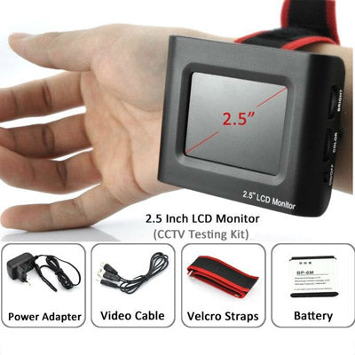 2.5 inch LCD Monitor for Testing CCTV Security Cameras(Black)