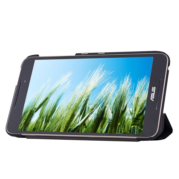Crazy Horse Texture Leather Case with 3-folding Holder for Asus FonePad 8 / FE380