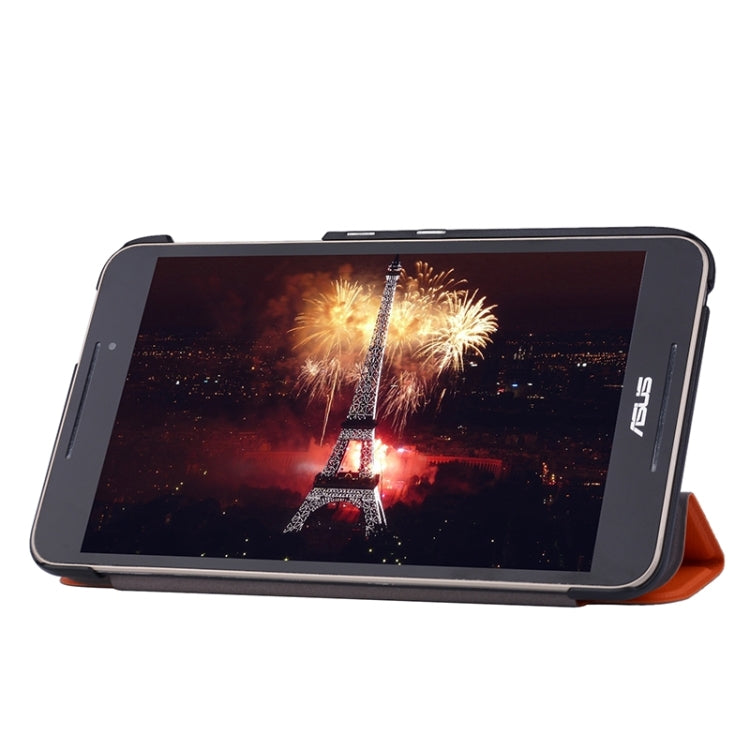 Crazy Horse Texture Leather Case with 3-folding Holder for Asus FonePad 8 / FE380