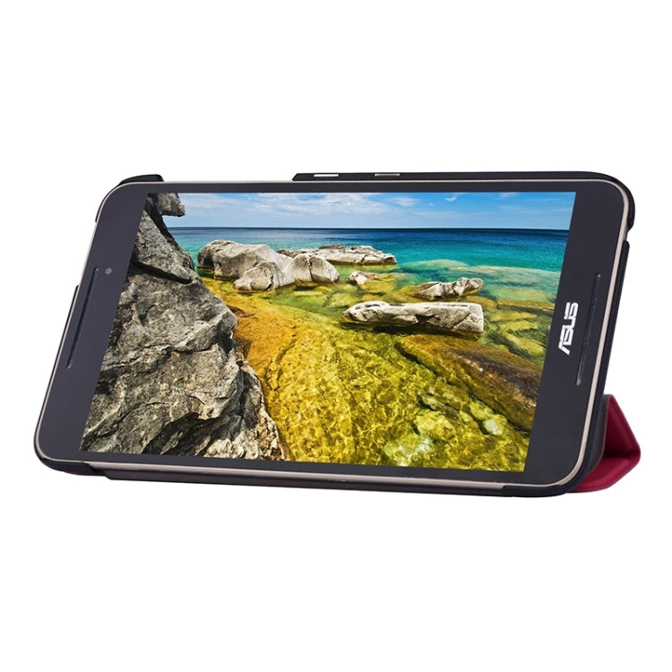 Crazy Horse Texture Leather Case with 3-folding Holder for Asus FonePad 8 / FE380