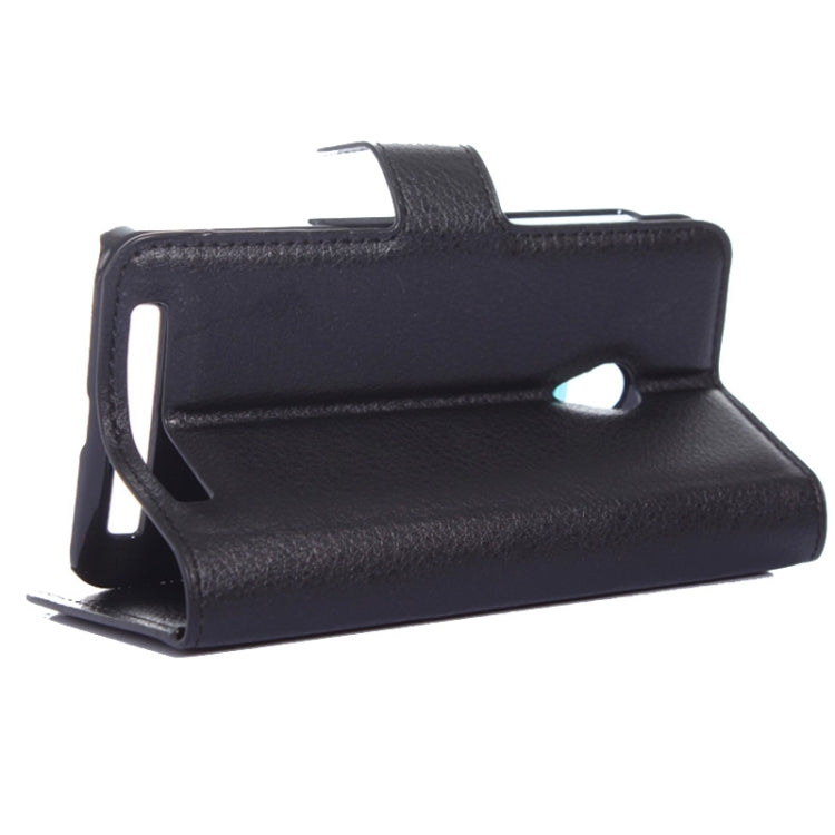 4.5Inch Litchi Texture Leather Case with Holder & Card Slots & Wallet for Asus ZenFone 4 / A450CG