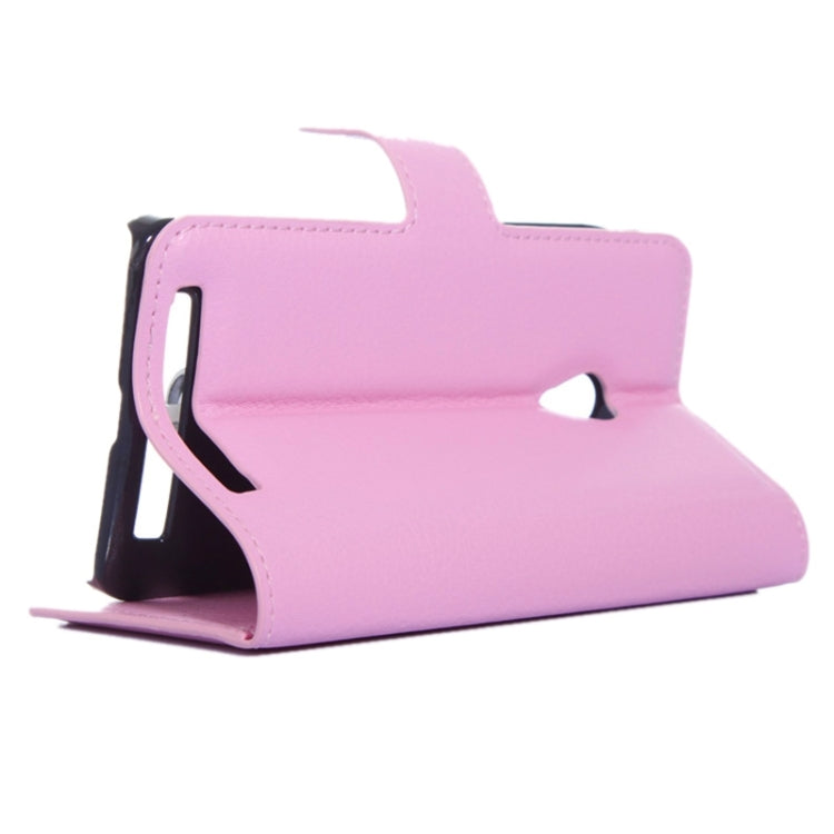 4.5Inch Litchi Texture Leather Case with Holder & Card Slots & Wallet for Asus ZenFone 4 / A450CG