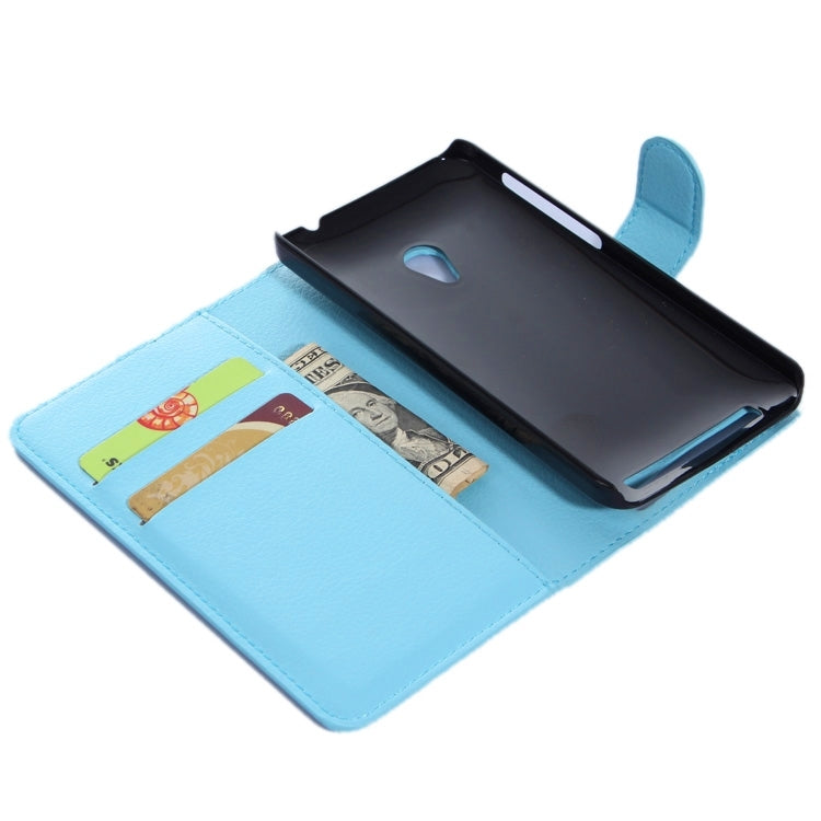 4.5Inch Litchi Texture Leather Case with Holder & Card Slots & Wallet for Asus ZenFone 4 / A450CG