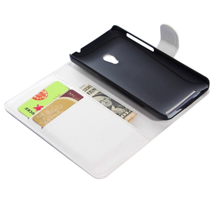 4.5Inch Litchi Texture Leather Case with Holder & Card Slots & Wallet for Asus ZenFone 4 / A450CG