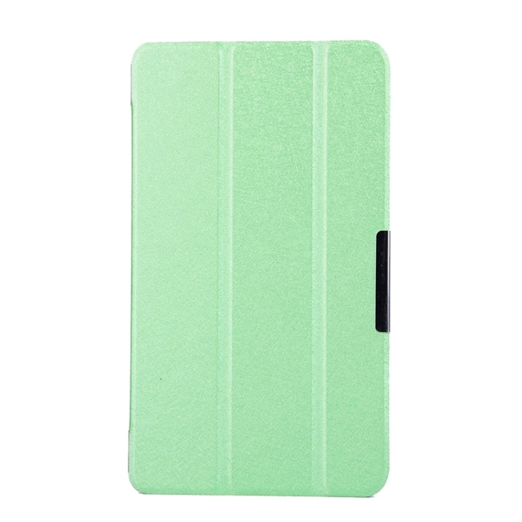 Silk Texture Leather Case with 3-folding Holder for Asus T90 Chi