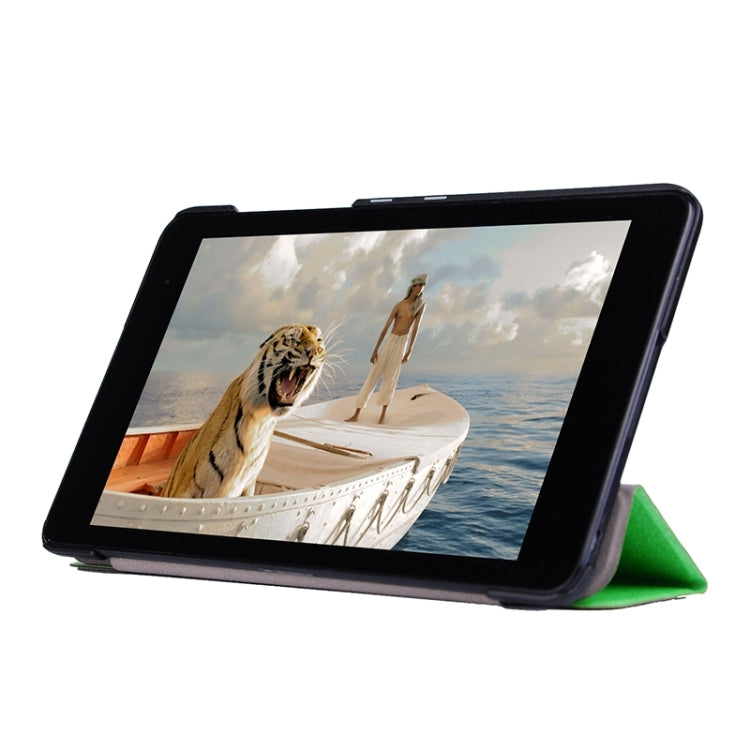 Silk Texture Leather Case with 3-folding Holder for Asus T90 Chi