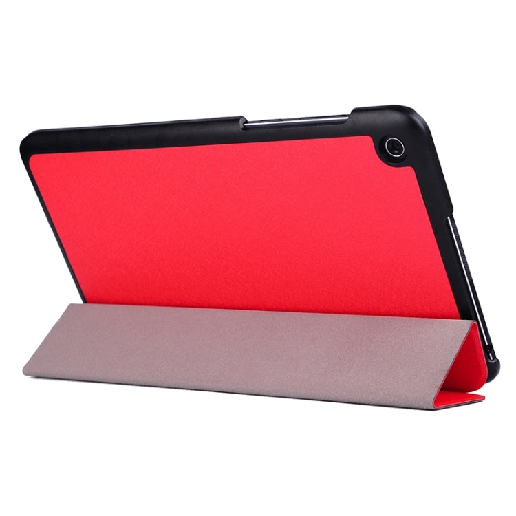 Silk Texture Leather Case with 3-folding Holder for Asus T90 Chi
