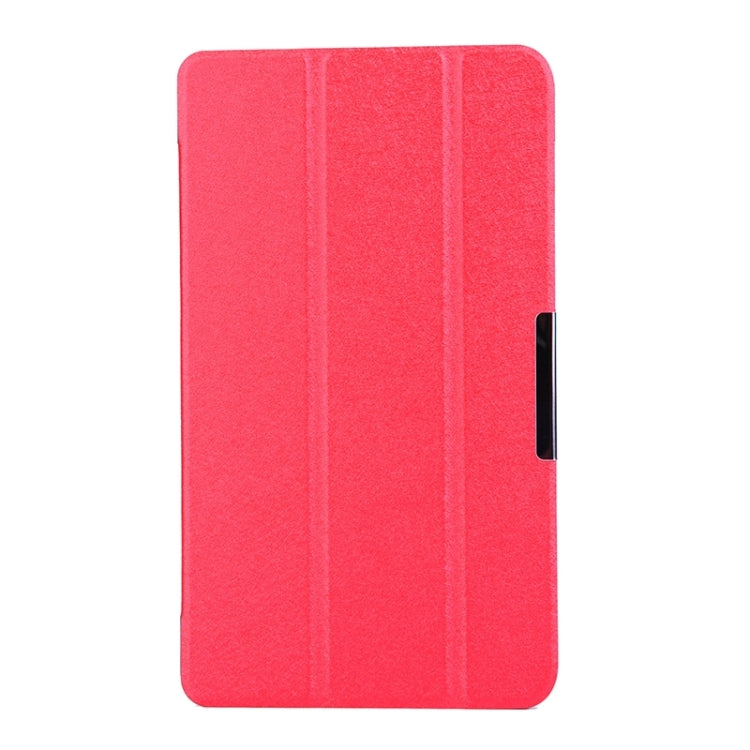 Silk Texture Leather Case with 3-folding Holder for Asus T90 Chi