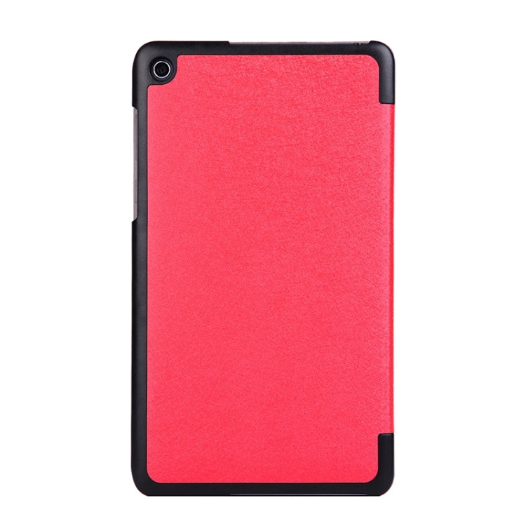 Silk Texture Leather Case with 3-folding Holder for Asus T90 Chi