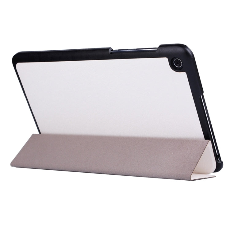 Silk Texture Leather Case with 3-folding Holder for Asus T90 Chi
