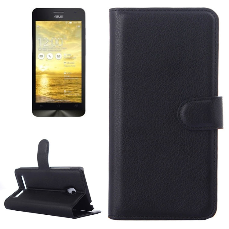 Litchi Texture Leather Case with Holder & Card Slots & Wallet for Asus ZenFone 5 / A501CG / A500CG / A500KL