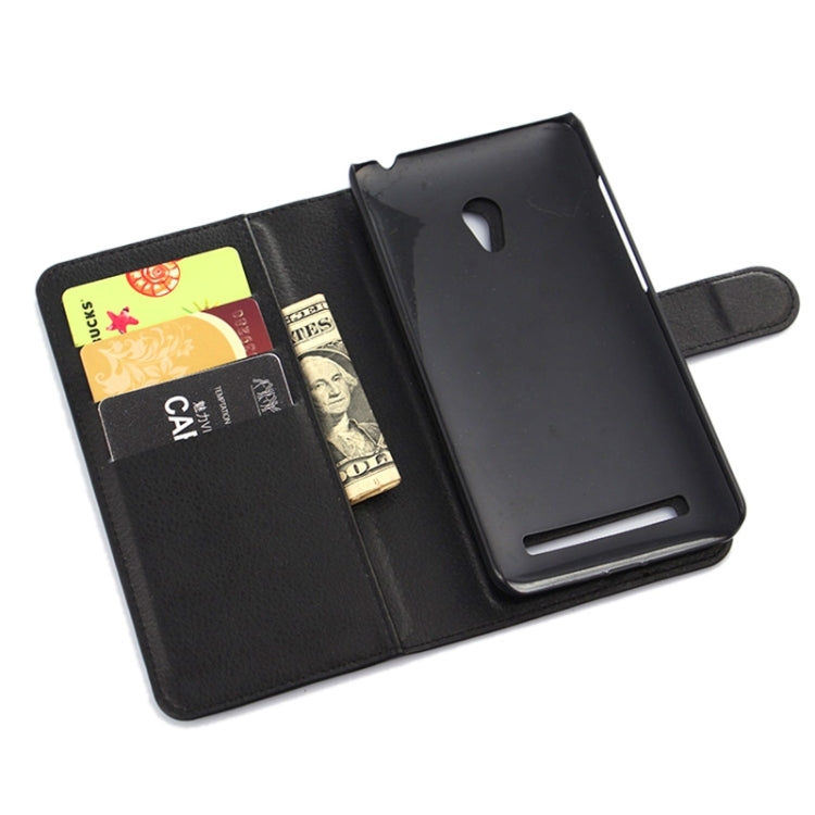 Litchi Texture Leather Case with Holder & Card Slots & Wallet for Asus ZenFone 5 / A501CG / A500CG / A500KL