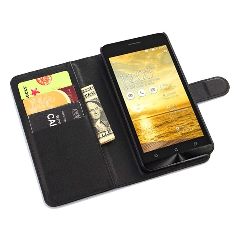 Litchi Texture Leather Case with Holder & Card Slots & Wallet for Asus ZenFone 5 / A501CG / A500CG / A500KL