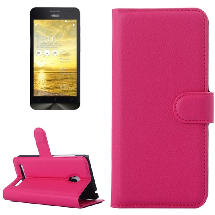 Litchi Texture Leather Case with Holder & Card Slots & Wallet for Asus ZenFone 5 / A501CG / A500CG / A500KL