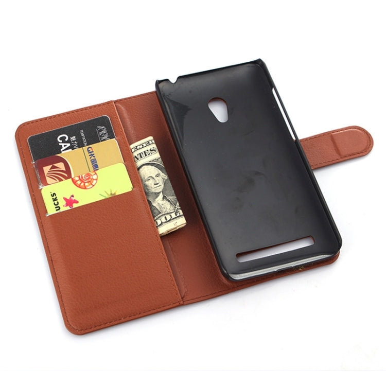 Litchi Texture Leather Case with Holder & Card Slots & Wallet for Asus ZenFone 5 / A501CG / A500CG / A500KL