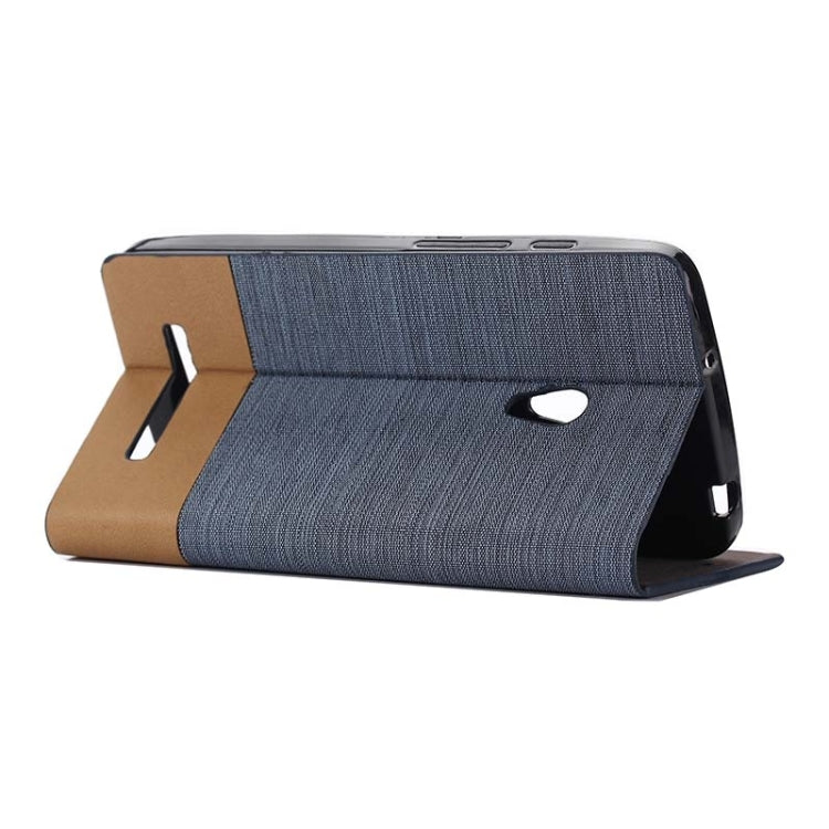 Horizontal Flip Canvas Leather Case with Card Slot & Holder for ASUS ZenFone 5
